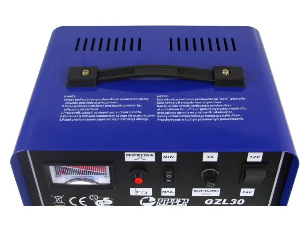 RIPPER GZL-30 Nabíječka autobaterií 12/24V, 30-250 Ah