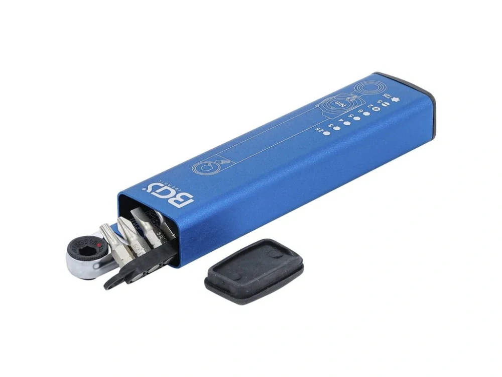 BGS 74295 Momentový klíč 1/4" 2-10 Nm, s bity, sada 9 dílů