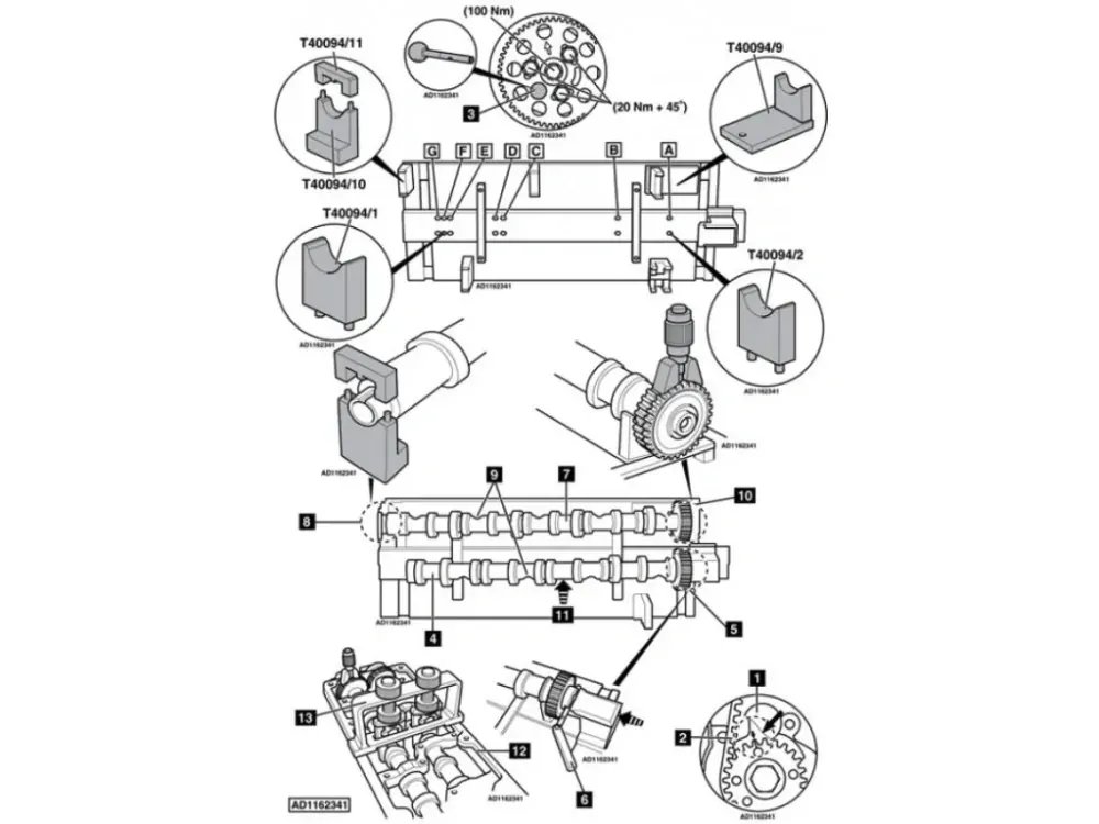 BGS 9319 Aretační přípravek pro vačkové hřídele VAG, Porsche
