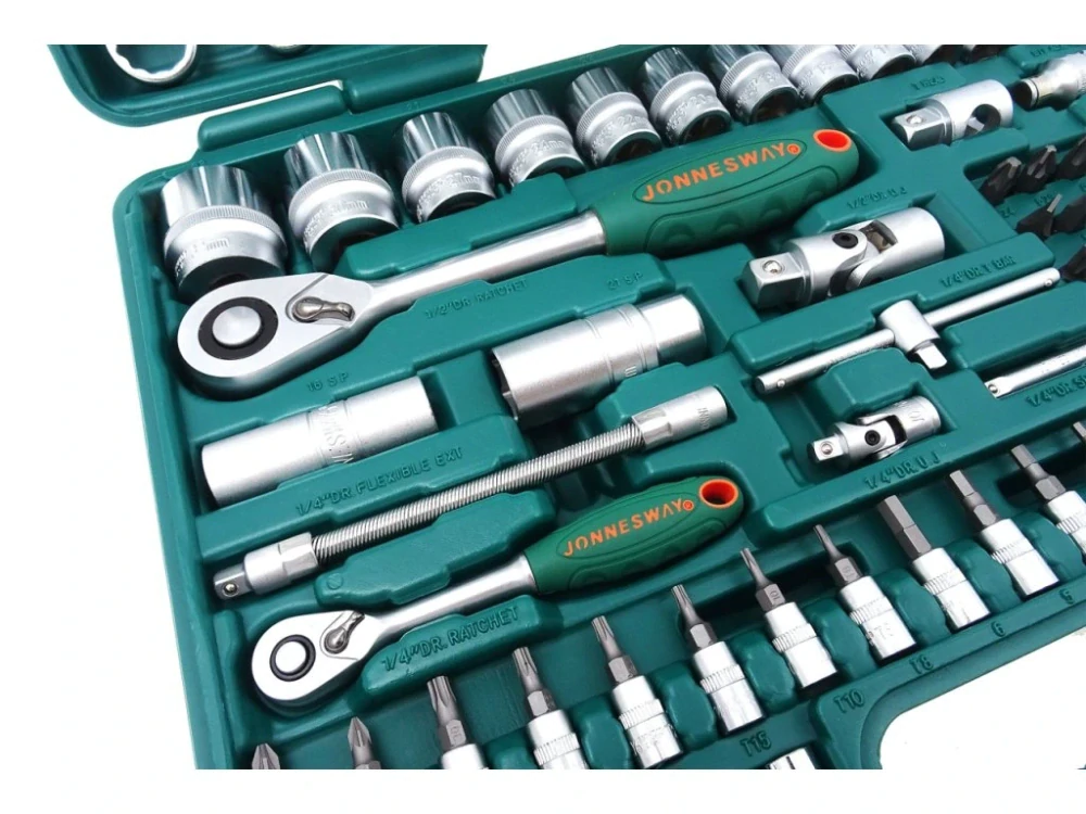 JONNESWAY S04H52482S Gola sada 1/4" a 1/2", šestihran, očkoploché klíče, 82 ks