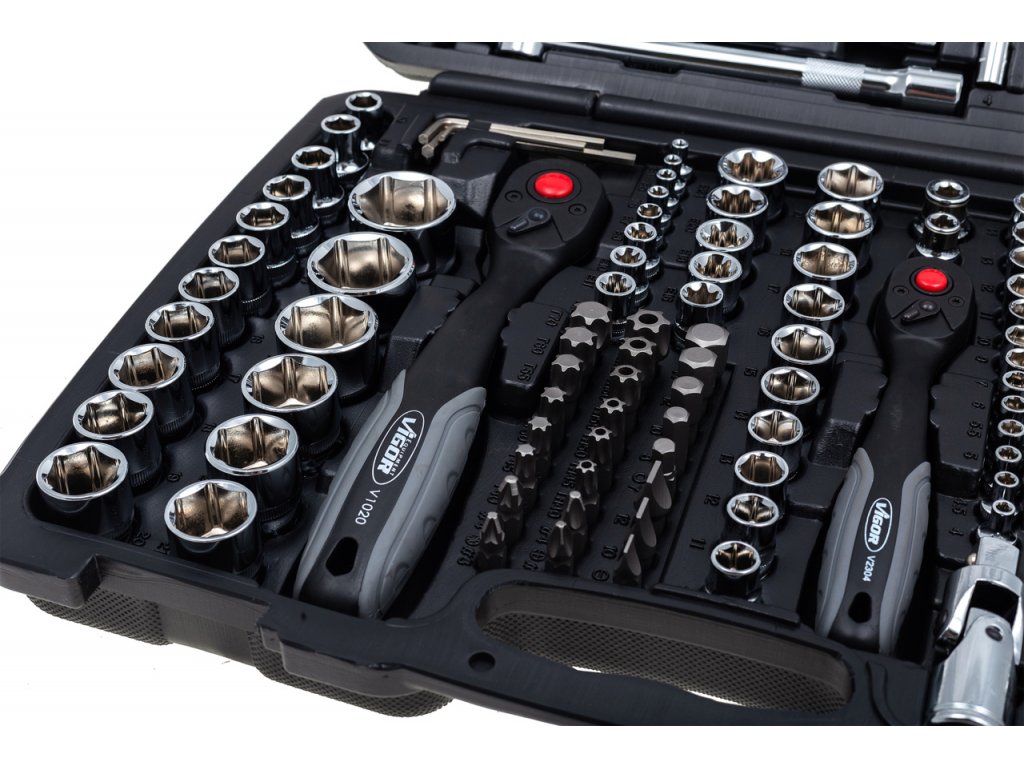 Vigor V2461 Gola sada 1/4", 3/8", 1/2", 172 dílů