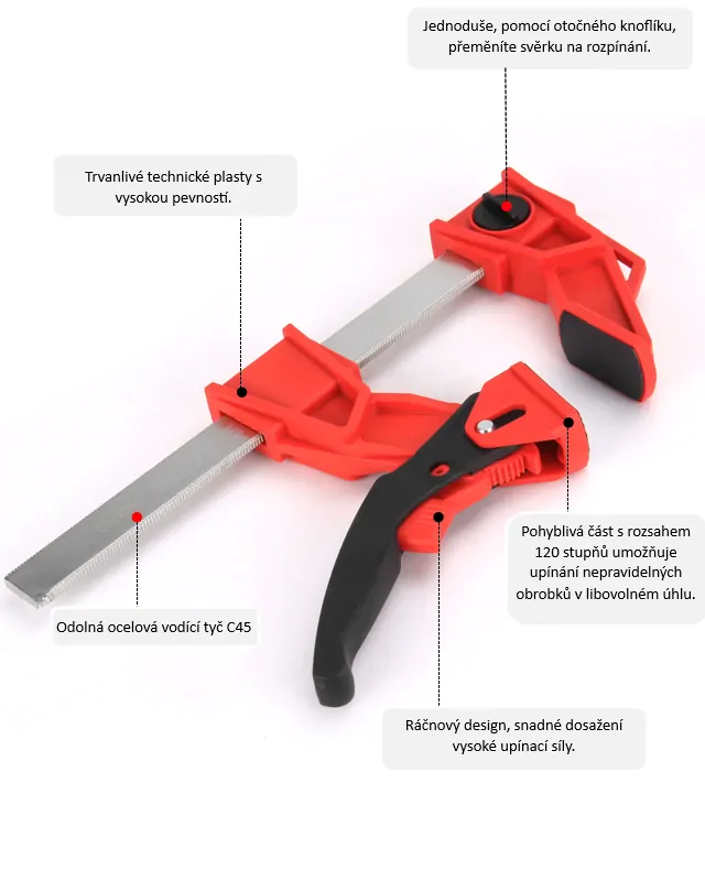 MAGG SVPL16080 Svěrka páková lehká 160x80mm