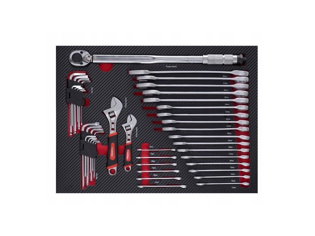 TAGRED TA217 Dílenská montážní vozík vybavený, 298 ks nářadí, 7 zásuvek