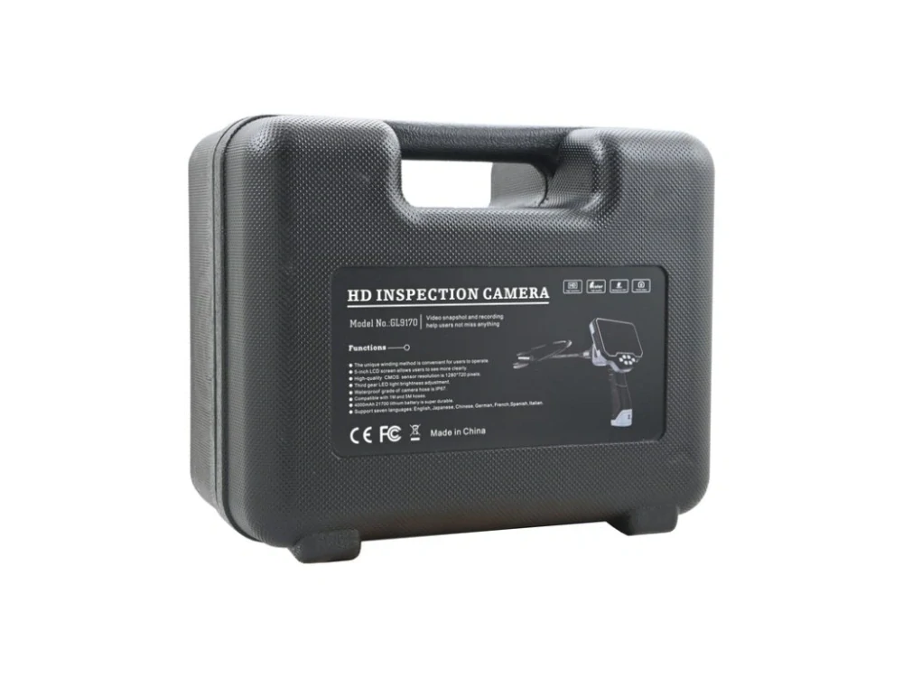 PRO GL9170 Inspekční endoskop s HD kamerou a záznamem, kabel 1 m, vodotěsný, LCD displej