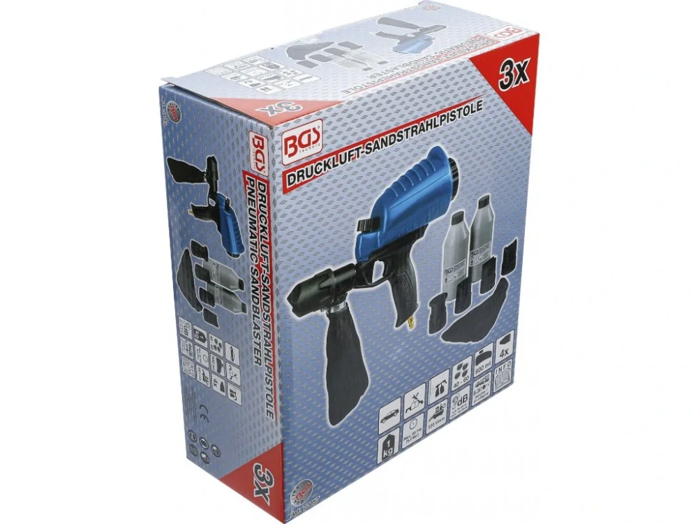 BGS 70057 Pneumatická pískovací pistole včetně příslušenství