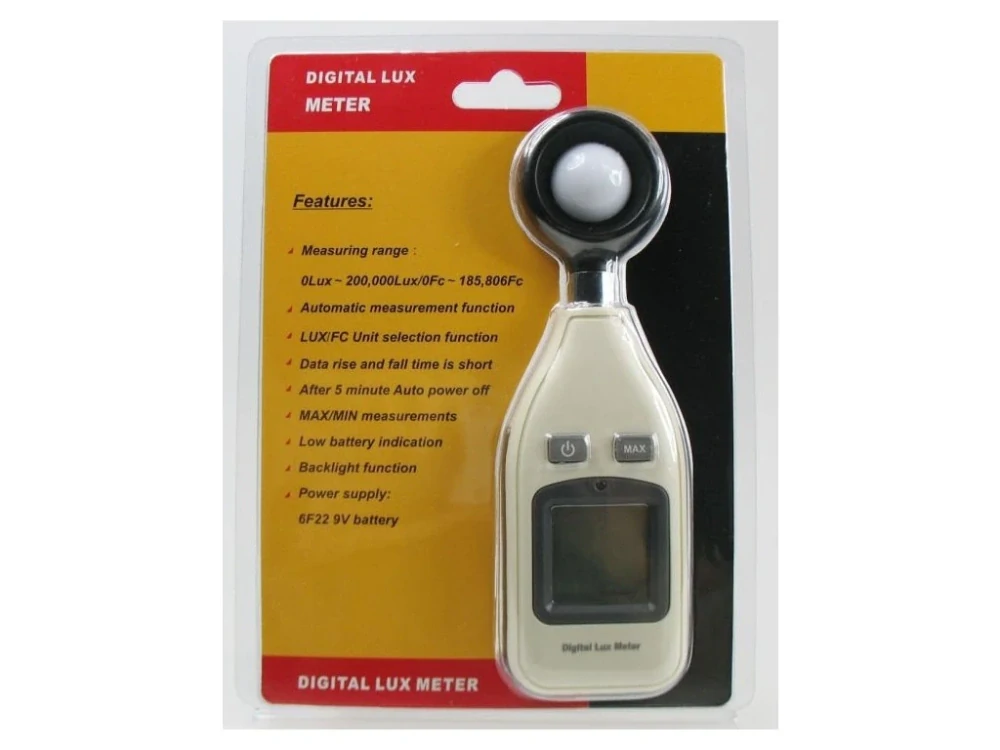 Genborx GM1010 Digitální luxmetr, rozsah 0-200000 lx