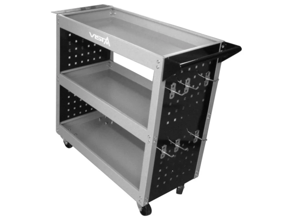 VISTA V-H3TC Dílenský vozík, 3 police, 12 háčků, 80x35x74 cm