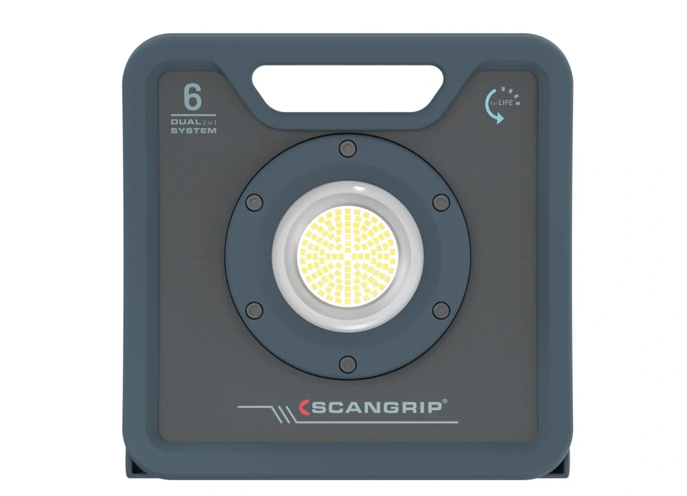 Scangrip NOVA 6 C+R Dílenská svítilna LED, nabíjecí, až 6000 lm, 3200 mAh