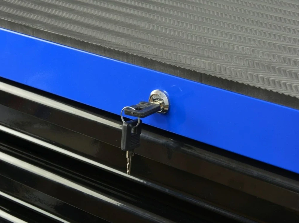 GEKO G10807 Dílenský vozík na nářadí, prázdný, 7 zásuvek, rozměry 765 x 460 x 995 mm