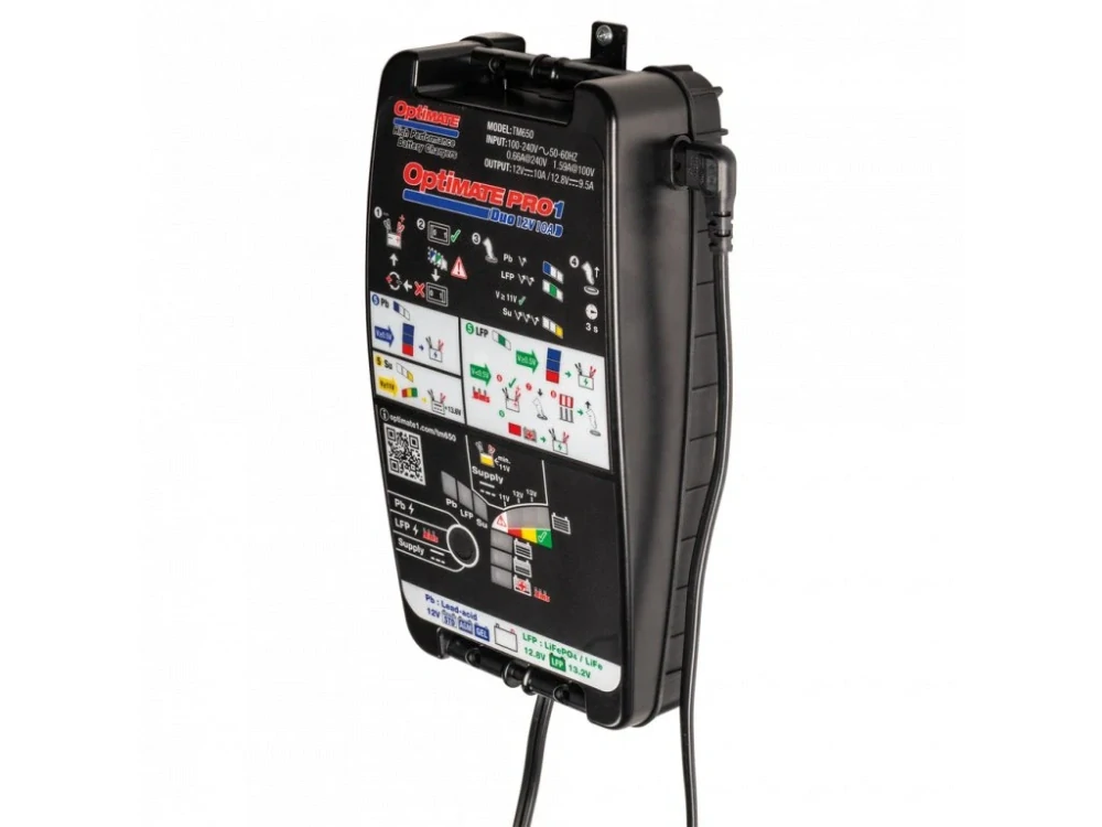 OPTIMATE PRO 1 DUO (12V/10A) TM650 profesionální nabíječka s testrem