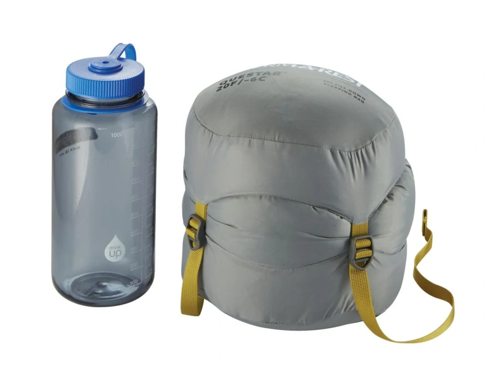 Therm-a-Rest QUESTAR 20F/-6C Regular Balsam péřový spacák šedý