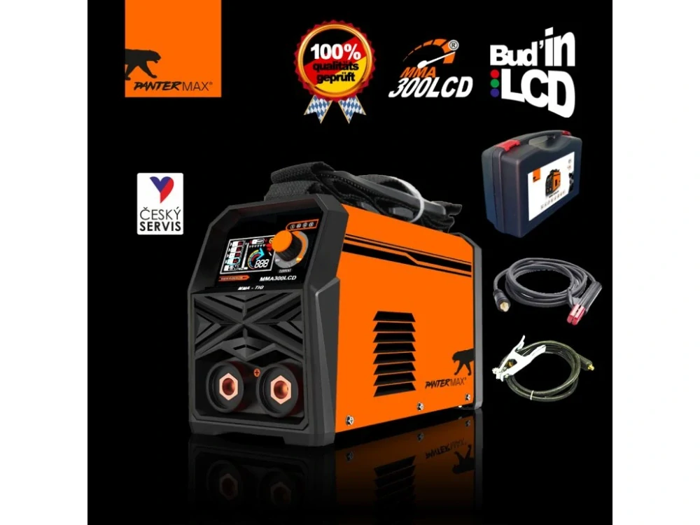 PANTERMAX MMA300LCD SET1 invertorová svářečka MMA/TIG + SAMOSTMÍVACÍ KUKLA