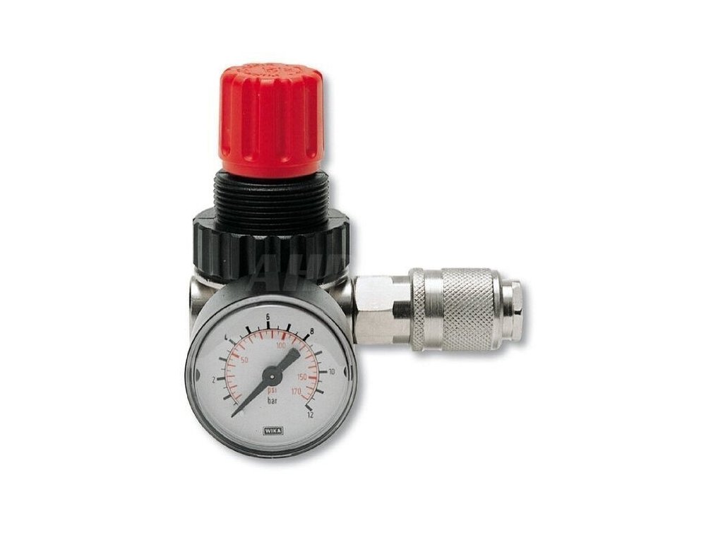 Nuair regulátor tlaku 1/4" včetně manometru D40 a výstupní rychlospojky - 9051305
