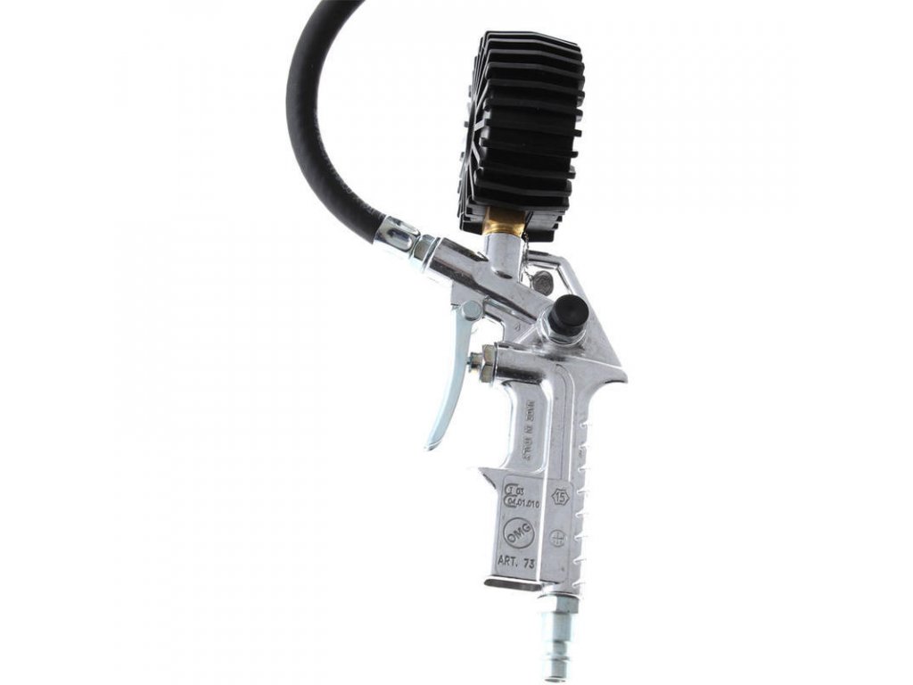 FERDUS OMG73 Pneuhustič s certifikátem 0-10 bar, manometr 63 mm, hadice 30 cm, cejchovaný