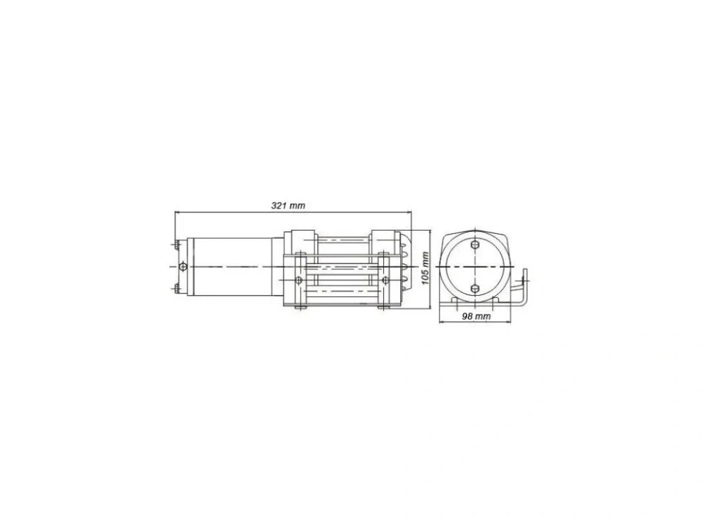 Golemtech N01S Elektrický naviják Golemwinch 3500 SYNT, 1,6 t, syntetické lano, pro čtyřkolky
