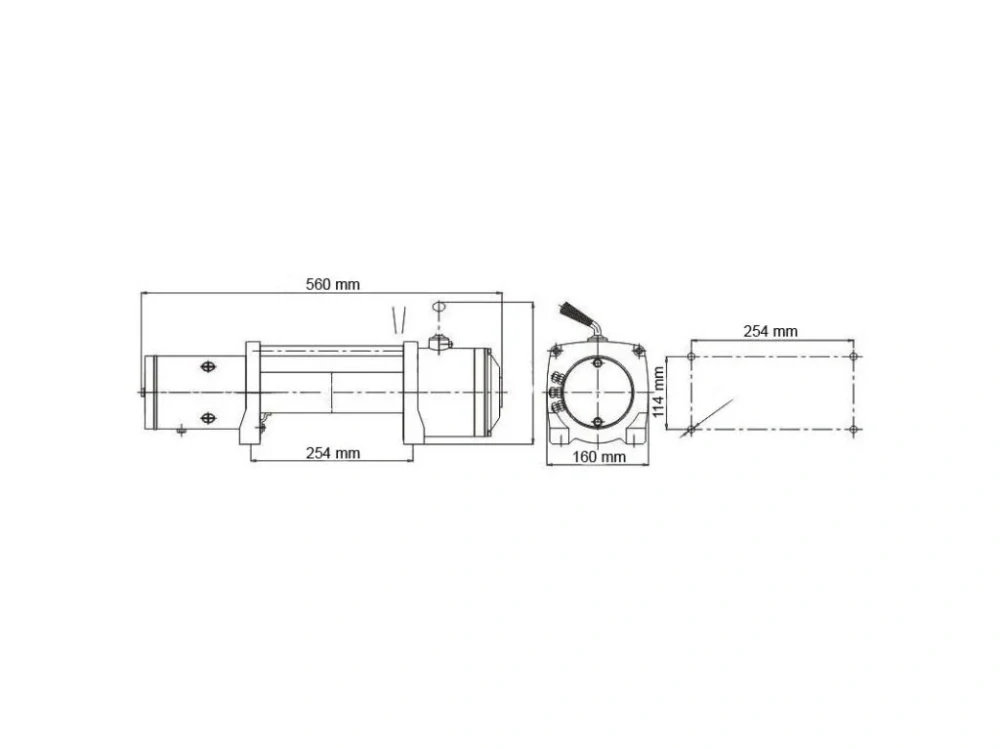 Golemtech N0324 Elektrický naviják Golemwinch 12000 24V, 5,4 t, pro větší offroad, odtah