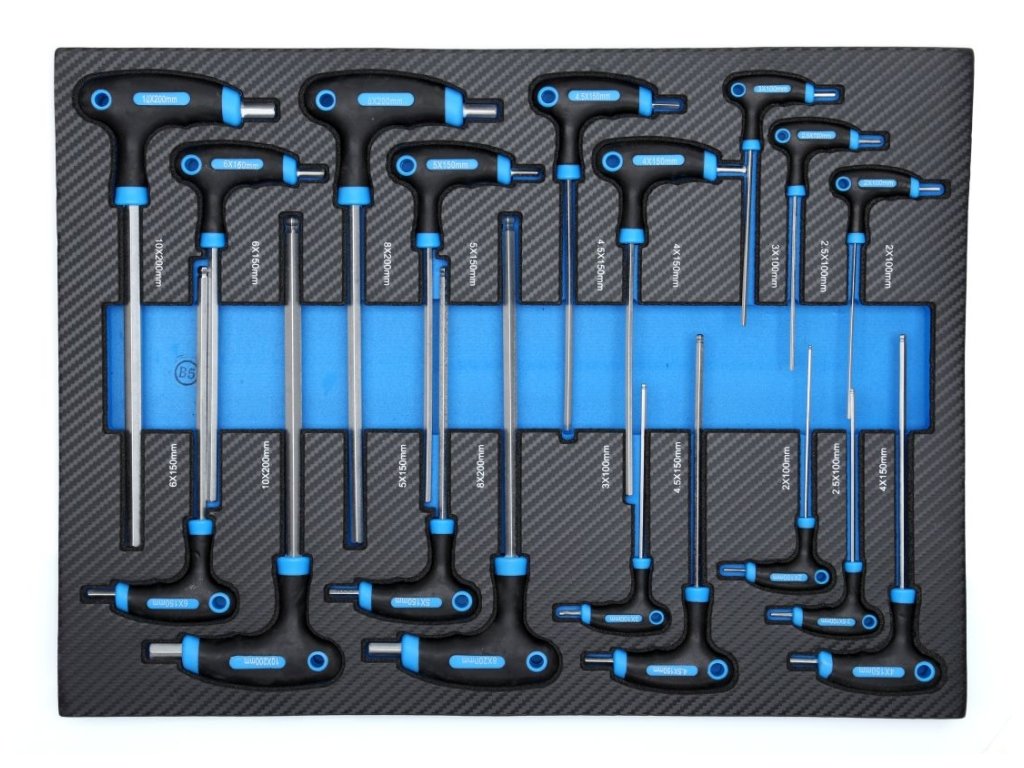 TAGRED TA212 Dílenský vozík vybavený, 243 ks nářadí, 7 zásuvek a skříňka