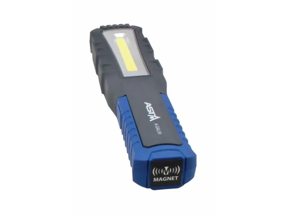 ASTA A-GAL99 Dílenská montážní lampa, COB LED, 800 lm, nabíjecí, s magnety a háčky