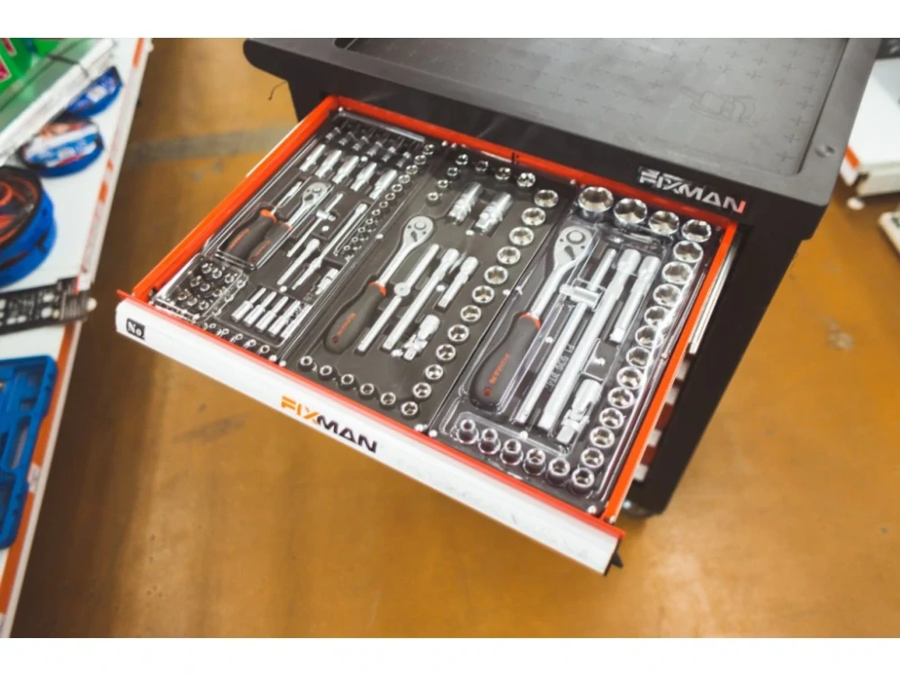 FIXMAN F1 Mechanic Profi CZ Montážní vozík s ručním nářadím, 258 ks nářadí