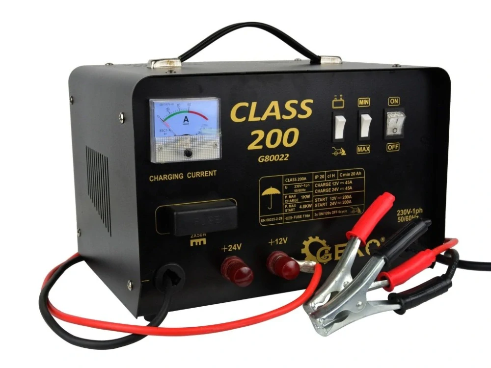 GEKO G80022 CLASS 200 Nabíječka autobaterií a startovací zdroj 12/24V, 200A