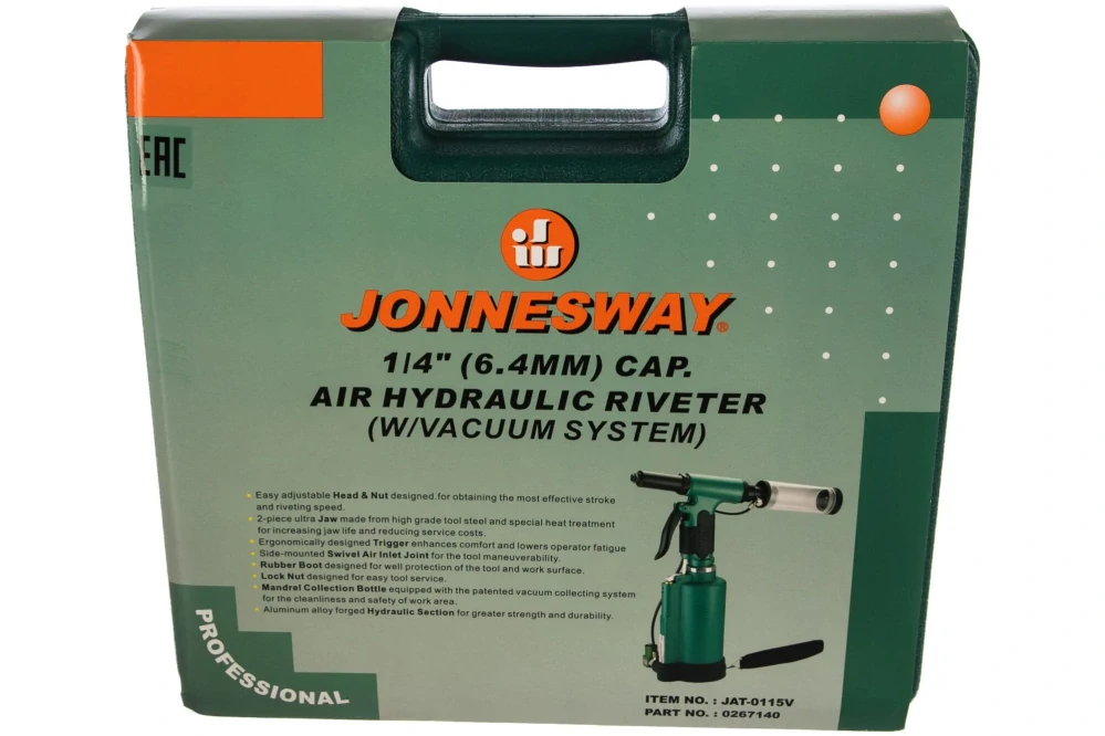 JONNESWAY JAT-0115V Pneumatická nýtovačka na trhací nýty, 3,2 - 6,4 mm