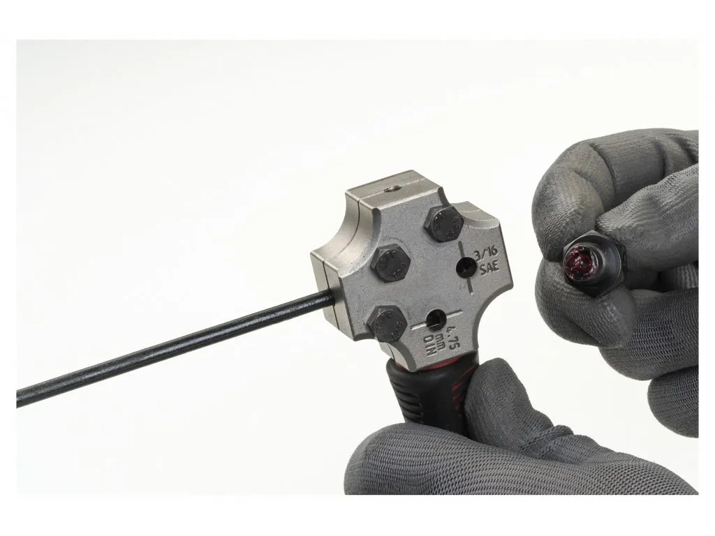 VIGOR V4697 Pertlovací sada pro úpravu konců brzdových trubek 4,75mm - pertlovačka