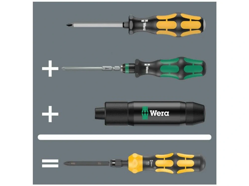 WERA 018100 Kraftform Plus 921 Rázový šroubovák, 1/4", max. moment 25 Nm