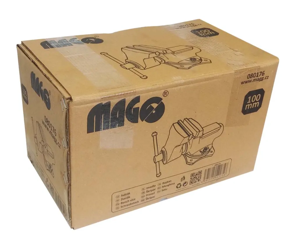 MAGG 080176 profesionální otočný svěrák 100 mm, 11kg