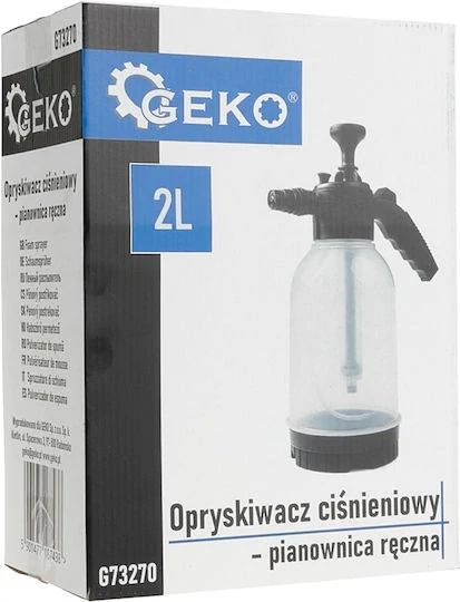 GEKO G73270 Rozprašovač a napěňovač, 2 l, průhledná nádržka, vyměnitelná tryska