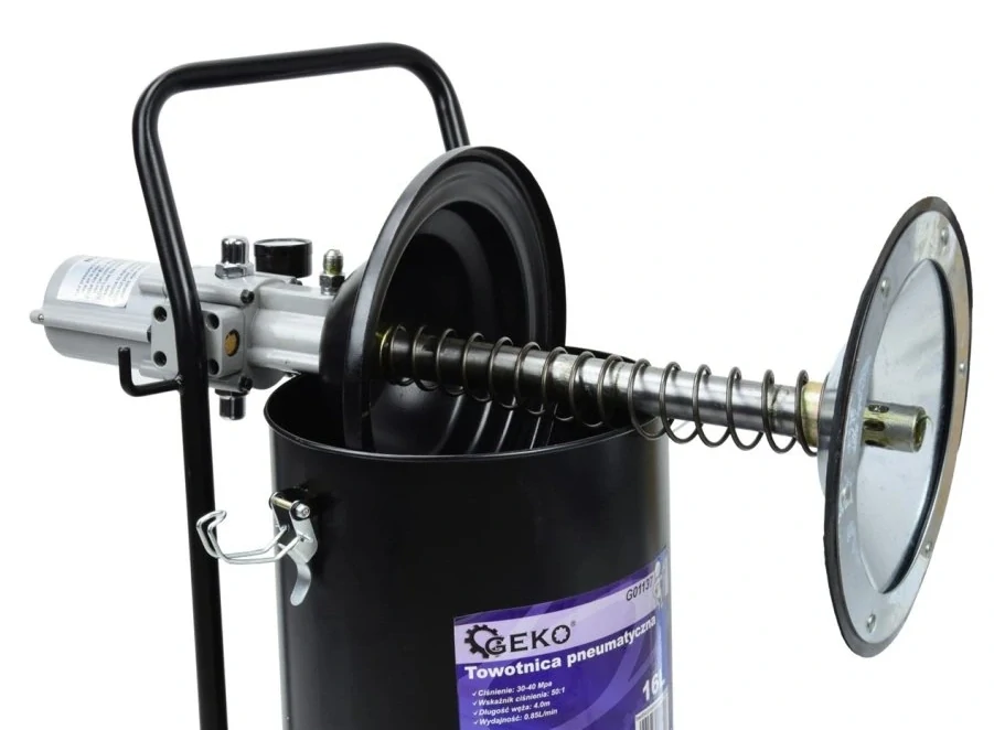 GEKO G01137 Maznice pneumatická, pojízdná, objem 16 l, tlak 30-40 MPa, hadice 4m