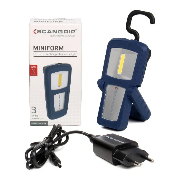 Scangrip MINIFORM Pracovní svítilna LED, kompaktní, nabíjecí, až 200 lm, 1010 mAh