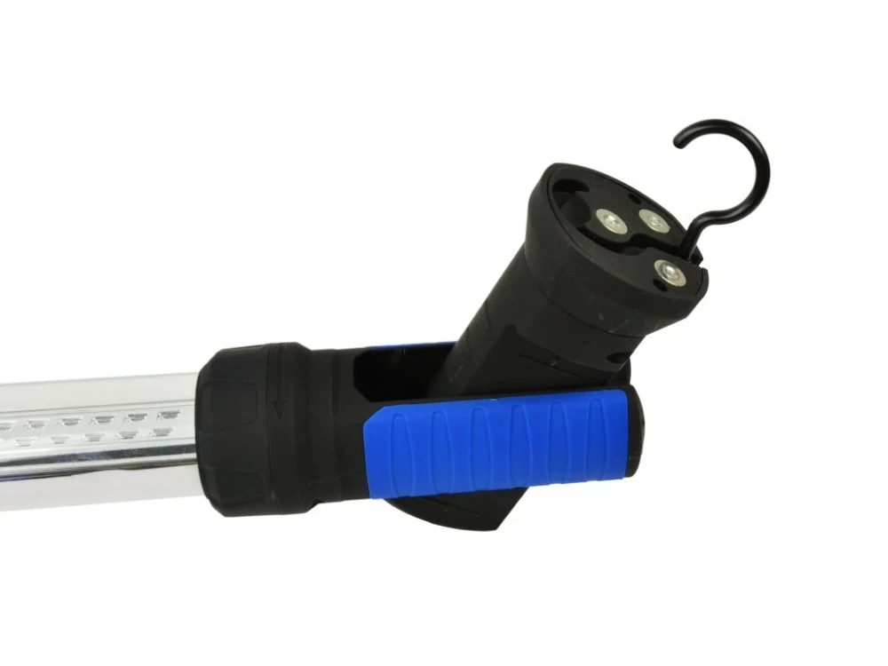 GEKO G15109 Montážní lampa LED 120 SMD, nabíjecí, s nastavitelným držákem, háčky a magnety