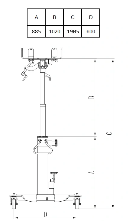 Ferdus STL1000 Hydraulický zvedák motorů 1000kg - 10.506