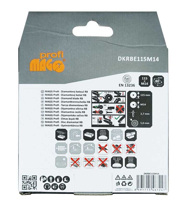 MAGG Profi DKRBE115M14 Diamantový kotouč RB 115mm - M14