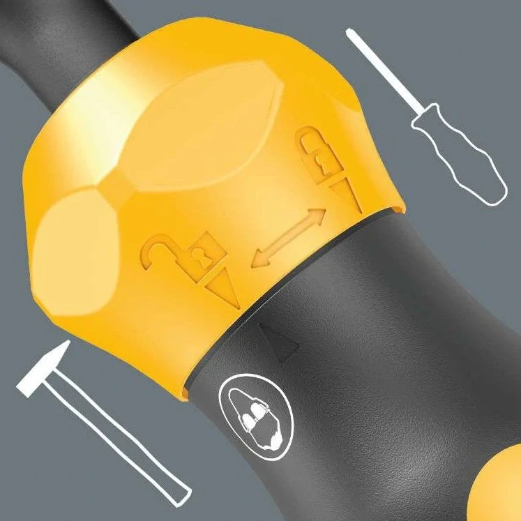 WERA 018110 Sada rázových šroubováků 1/4", 25 Nm, 19 dílů