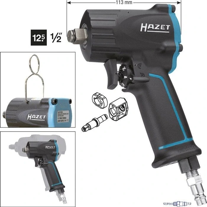 HAZET 9012 M Pneumatický rázový utahovák 1/2", 1100Nm