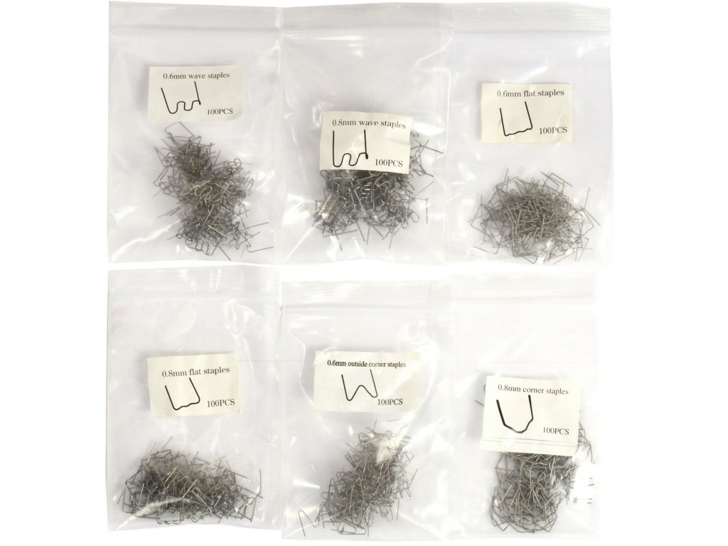 GEKO G81037 Svářečka plastů - sada na opravu plastů, 600 kusů svorek