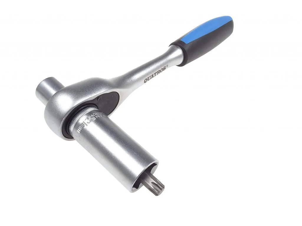 QUATROS QS80418 Hlavice s průchozí ráčnou na servis tlumičů McPherson, sada 18 ks