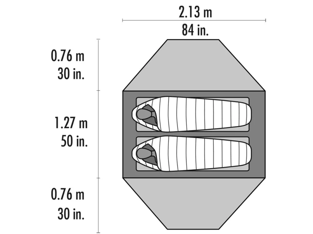MSR ELIXIR 2 stan šedo/červený pro 2 osoby