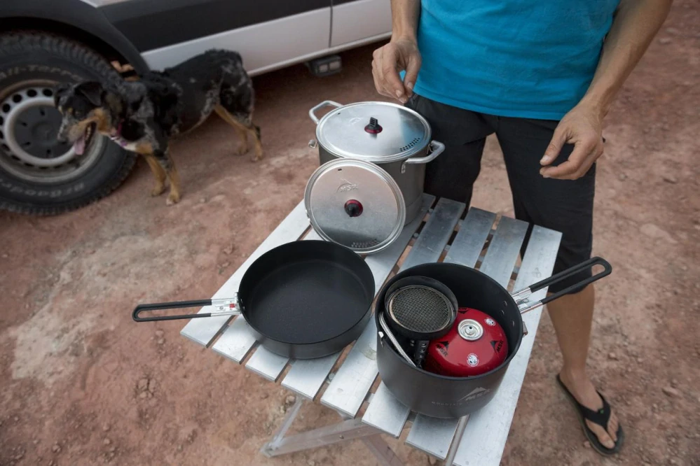 MSR WINDBURNER STOVE SYSTEM COMBO plynový vařič, 2,5 l hrnec a pánvička