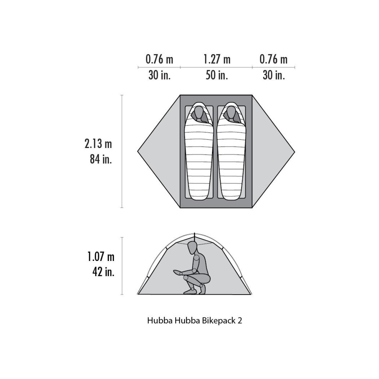 MSR HUBBA HUBBA Bikepack 2 stan na řidítka pro 2 osoby
