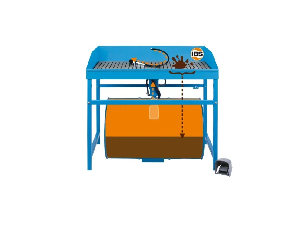 IBS Scherer 2120301 Mycí stůl typ MD 200 litrů, extra nosnost 250 kg, elektrické čerpadlo, štětec