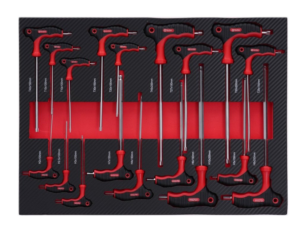 TAGRED TA214 Dílenský vozík vybavený, 298 ks nářadí, 7 zásuvek a XXL velká skříňka