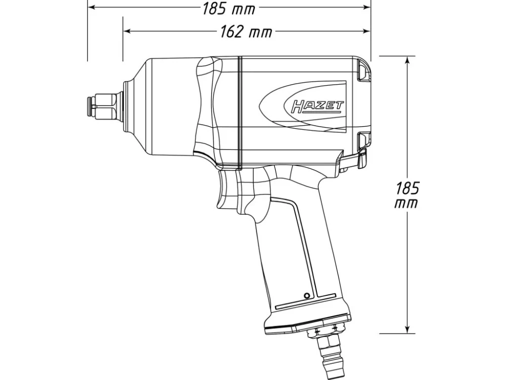 Hazet 9012EL-SPC Pneumatický rázový utahovák 1/2" 1054Nm / 1700Nm