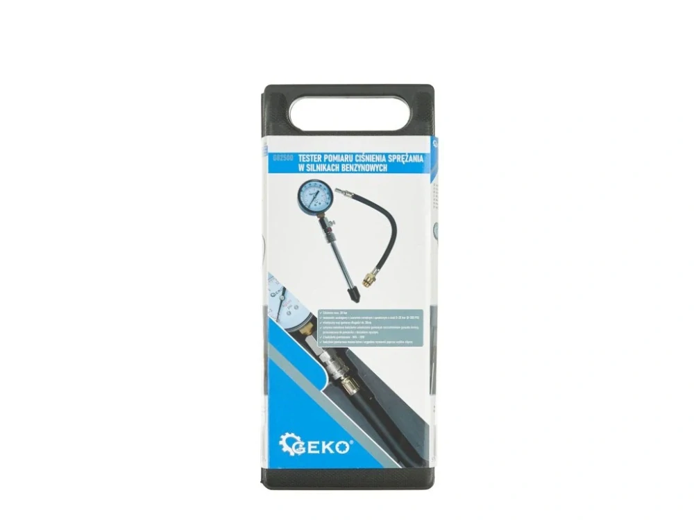GEKO G02500 Kompresiometr - tester komprese pro benzínové motory, 0-21 bar