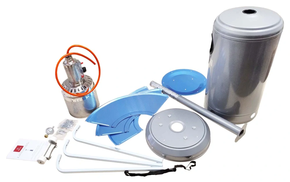 PRECIS 110159 zahradní topidlo vč. příslušenství - stříbrné