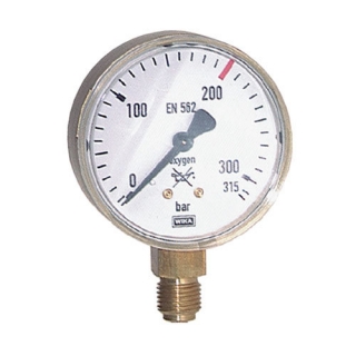 MOX63-315 manometr pro kyslík 63mm, 1/4" spodní vývod