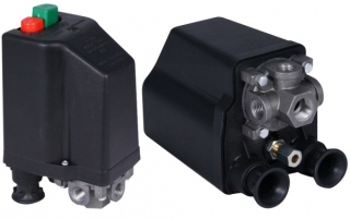 NE-MA tlakový spínač 400V 1x 3/8" + 3x 1/4", 6,3-10A, 11 bar - 9063148