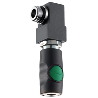 ESI07-12ADRW bezpečnostní rychlospojka G1/2" vnější závit, úhlové, otočné v 1 ose