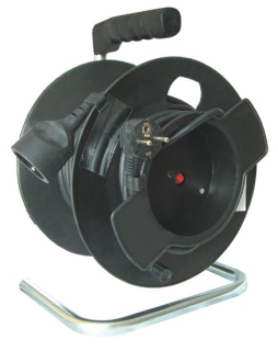 Solight PB12 prodlužovací kabel buben 50m, 1x zásuvka, černý